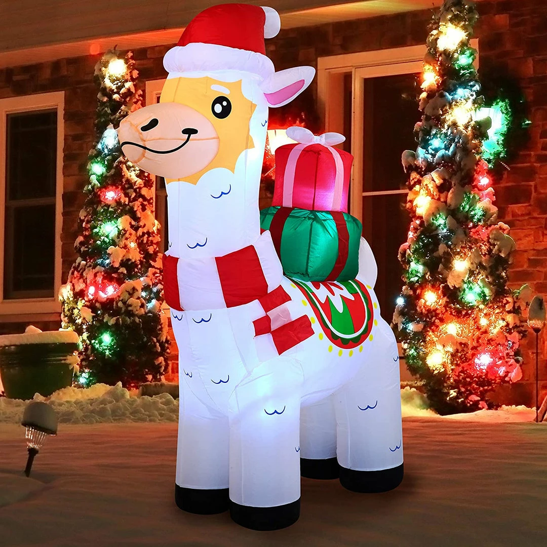 Joiedomi Large Christmas Llama Inflatable (6 Ft) Inflatables 1 Joiedomi Large Christmas Llama Inflatable (6 Ft) Inflatables