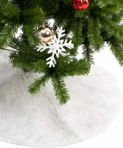 Joiedomi 36¡± Faux Fur Christmas Tree Skirt, Snowy White