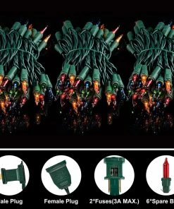 Joiedomi 116.1 FT 450 Count Christmas Multicolor Green Wire String Lights 10 Joiedomi 116.1 FT 450 Count Christmas Multicolor Green Wire String Lights