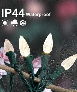 Joiedomi 50.5 FT 150 Counts C6 Warm White Christmas String Lights