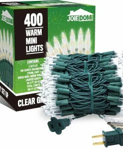 Joiedomi 100 Counts Clear Green Wire Christmas Lights Set Of 4