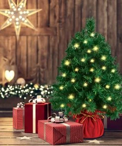 Joiedomi 20¡± Tabletop Mini Christmas Tree Prelit With 45 Clear LED Lights(8 Light Modes)