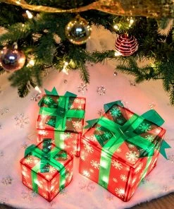 Joiedomi All Holiday Decor Set Of 3 Snowflakes Christmas Light Gift Boxes Décor 16 Joiedomi All Holiday Decor Set Of 3 Snowflakes Christmas Light Gift Boxes Décor