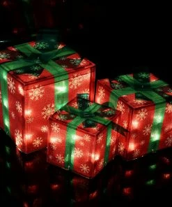 Joiedomi All Holiday Decor Set Of 3 Snowflakes Christmas Light Gift Boxes Décor 13 Joiedomi All Holiday Decor Set Of 3 Snowflakes Christmas Light Gift Boxes Décor