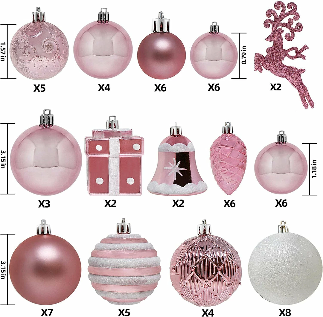 Joiedomi All Holiday Decor 66 Pcs Christmas Assorted Ornaments 2 Joiedomi All Holiday Decor 66 Pcs Christmas Assorted Ornaments