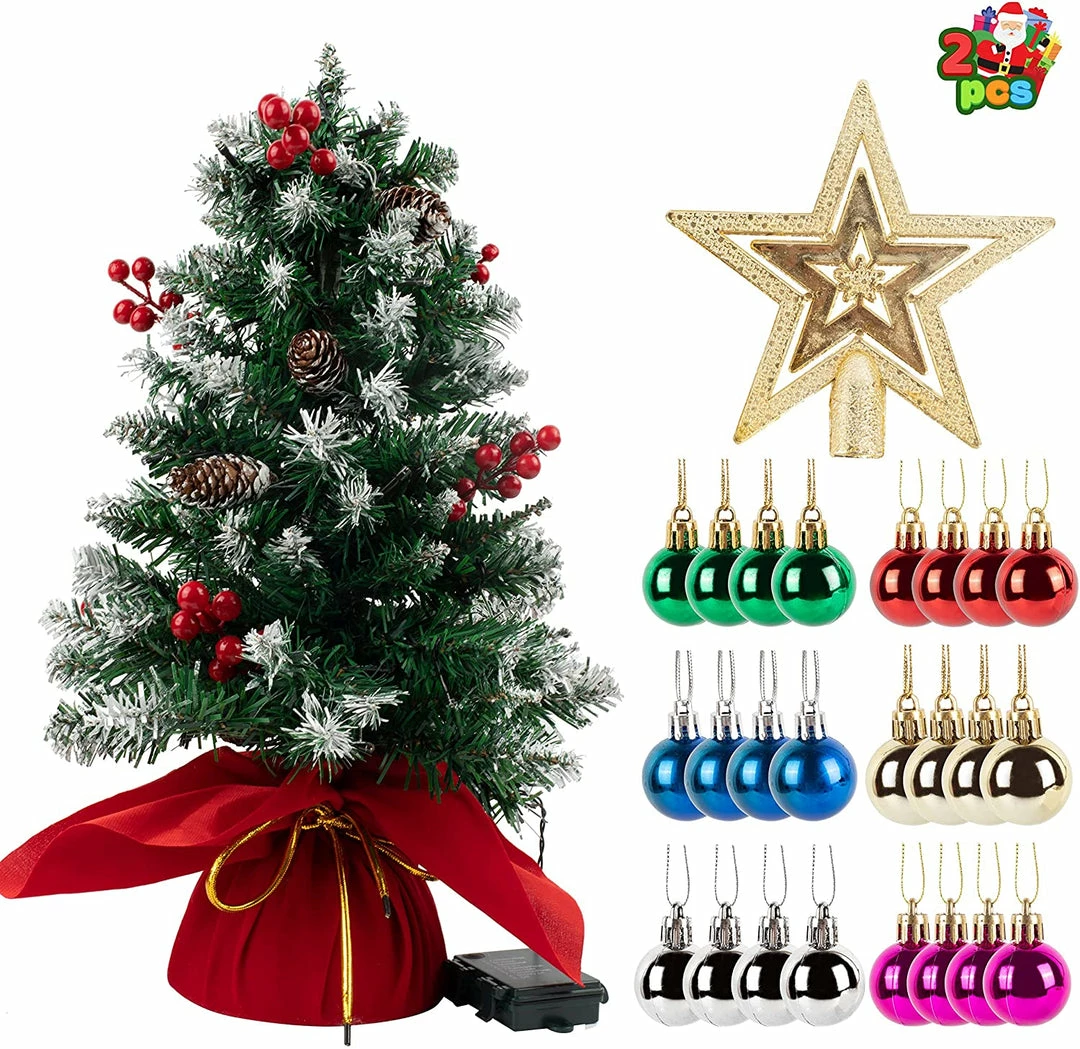 Joiedomi All Holiday Decor 2 Pack Of 24 Flocked Prelit Tabletop Christmas Tree 3 Joiedomi All Holiday Decor 2 Pack Of 24 Flocked Prelit Tabletop Christmas Tree