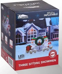 Joiedomi 6 FT Long Inflatable Three Sitting Snowmans 11 Joiedomi 6 FT Long Inflatable Three Sitting Snowmans
