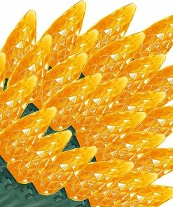 Joiedomi 24.2 Ft 70 Counts Of Orange LED C6 Green Wire Long String Light Set All Holiday Decor