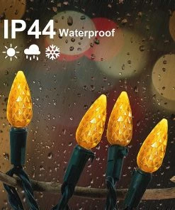 Joiedomi 50.5 Ft 150 Counts Of Orange LED Green Wire Light Set 7 Joiedomi 50.5 Ft 150 Counts Of Orange LED Green Wire Light Set