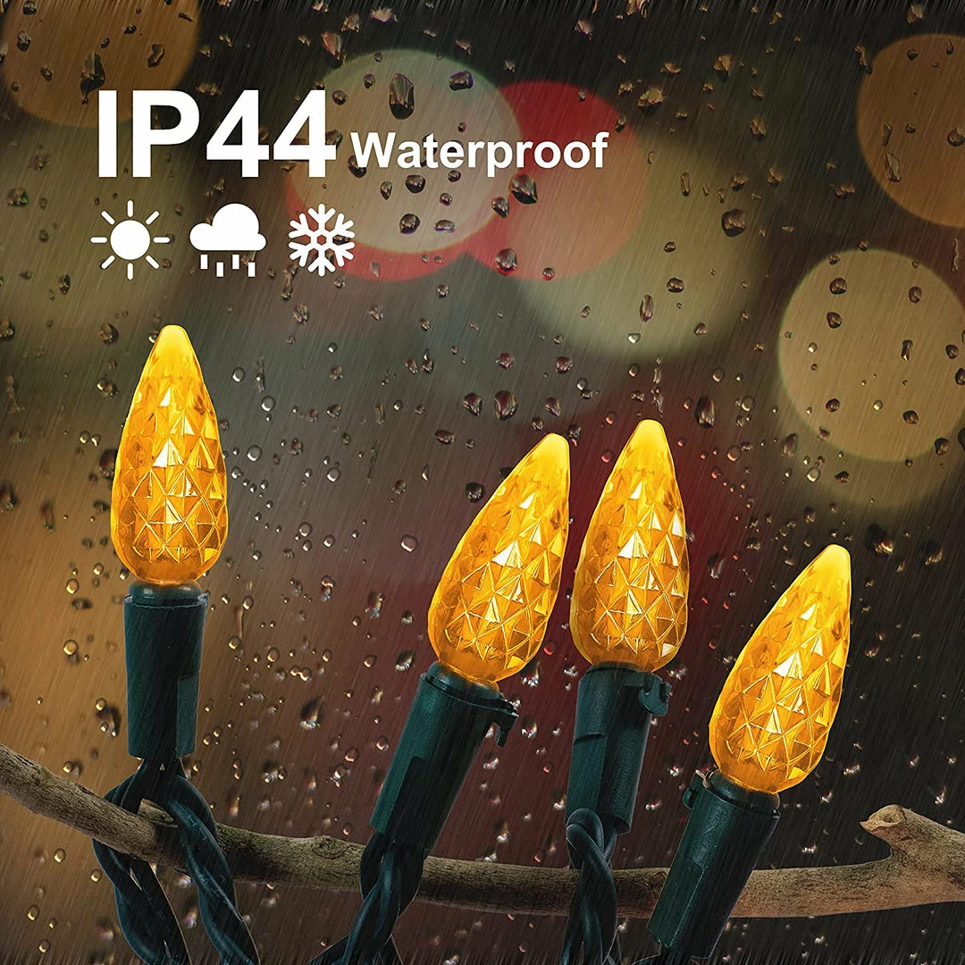 Joiedomi 50.5 Ft 150 Counts Of Orange LED Green Wire Light Set 4 Joiedomi 50.5 Ft 150 Counts Of Orange LED Green Wire Light Set