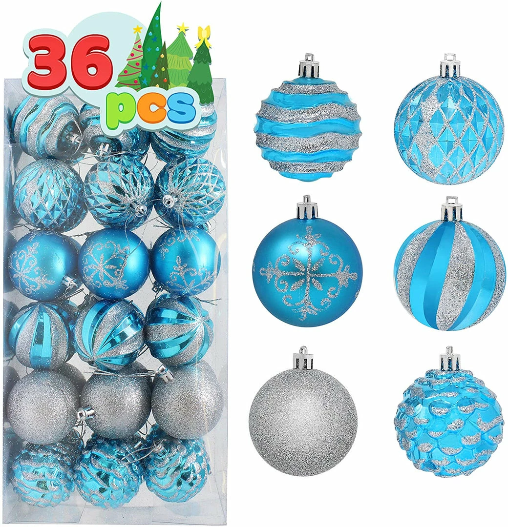 Joiedomi 36 Pieces Blue And Silver Christmas Ornaments All Holiday Decor 1 Joiedomi 36 Pieces Blue And Silver Christmas Ornaments All Holiday Decor