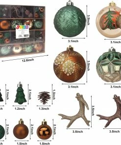 Joiedomi 56 Pcs Christmas Ornaments With Pine Green & Gold 7 Joiedomi 56 Pcs Christmas Ornaments With Pine Green & Gold