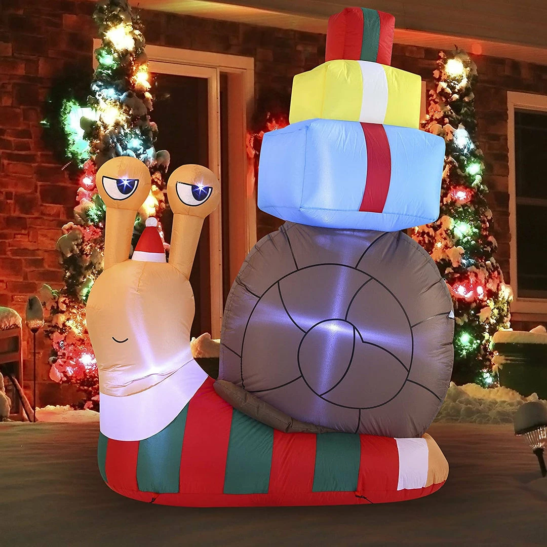 Joiedomi Large Cute Snail With A Stack Of Gifts Inflatable (6 Ft) Inflatables 1 Joiedomi Large Cute Snail With A Stack Of Gifts Inflatable (6 Ft) Inflatables