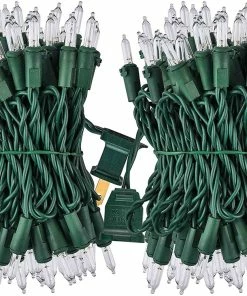 Joiedomi 52.5 FT 200 Count Christmas Clear Green Wire String Lights All Holiday Decor