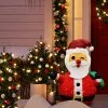 Joiedomi 3ft Tinsel Collapsible Santa LED Yard Light