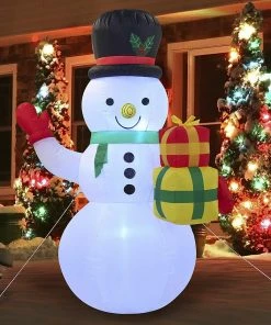 Joiedomi Tall Snowman Christmas Inflatable (5 Ft) Inflatables