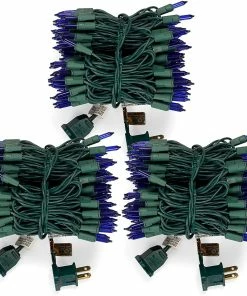 Joiedomi All Holiday Decor 3 Sets Of 150-Count Blue Incandescent String Lights