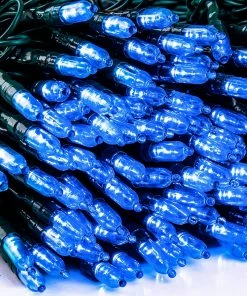 Joiedomi All Holiday Decor 108.6 Ft 300-Count Blue LED 8 Modes Green Wire Light Set