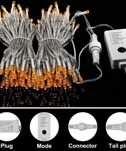 Joiedomi 75.7 FT Orange LED String Lights
