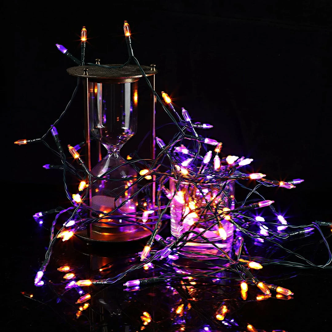 Joiedomi 2 Pack Of 17.3 Ft Orange & Purple Green LED String Lights All Holiday Decor 2 Joiedomi 2 Pack Of 17.3 Ft Orange & Purple Green LED String Lights All Holiday Decor