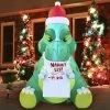 Joiedomi Tall Christmas Sitting Dinosaur Inflatable (5 Ft) Inflatables