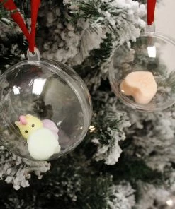 Joiedomi 15 Pcs Clear Plastic Fillable Christmas Ball Ornaments All Holiday Decor