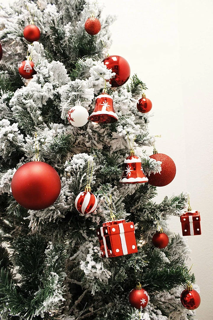 Joiedomi 112 Pcs Red And White Christmas Ornaments 3 Joiedomi 112 Pcs Red And White Christmas Ornaments