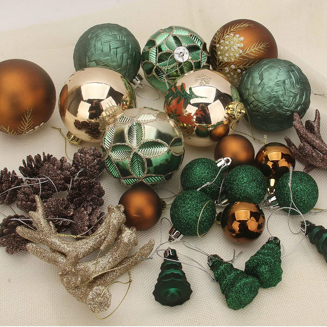 Joiedomi 56 Pcs Christmas Ornaments With Pine Green & Gold 5 Joiedomi 56 Pcs Christmas Ornaments With Pine Green & Gold