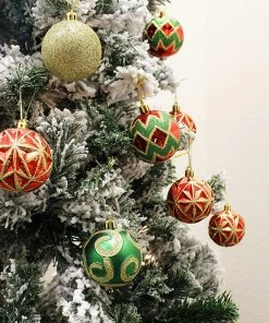Joiedomi 24 Pcs Red, Green And Gold Christmas Ornaments All Holiday Decor 5 Joiedomi 24 Pcs Red, Green And Gold Christmas Ornaments All Holiday Decor