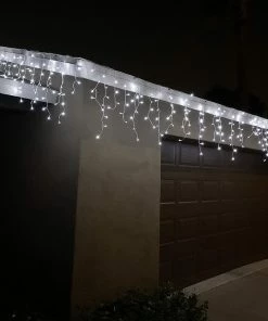 Joiedomi 224 LED Christmas Lights Icicle Lights, Pure White