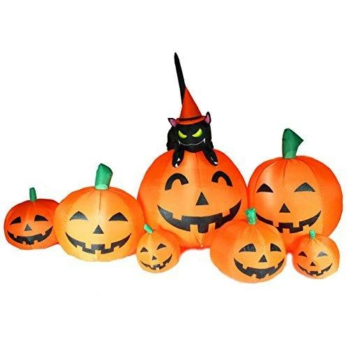 Joiedomi Large Halloween Pumpkin Patch With Cat Inflatable 7 Ft 2 Joiedomi Large Halloween Pumpkin Patch With Cat Inflatable 7 Ft