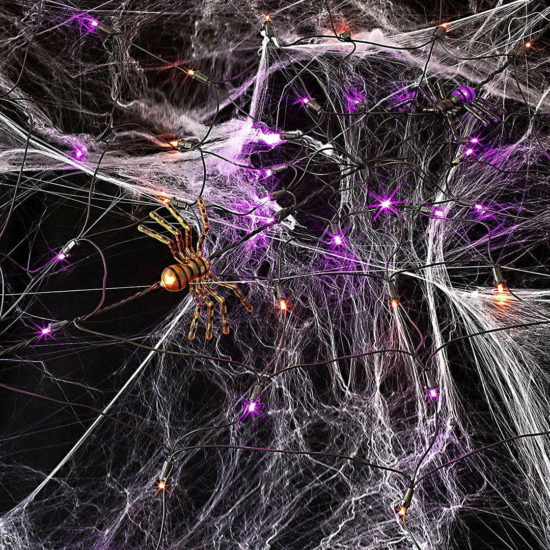 Joiedomi 59" Orange & Purple Spider Web All Holiday Decor 4 Joiedomi 59" Orange & Purple Spider Web All Holiday Decor
