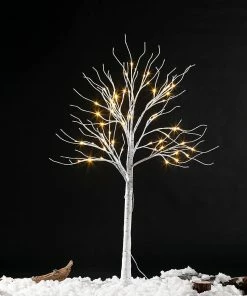 Joiedomi 4ft White Birch Tree Decoration With 64 LED Lights All Holiday Decor