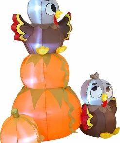 Joiedomi All Holiday Decor 6ft Inflatable Stacking Pumpkin Turkey