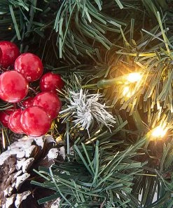 Joiedomi Frosted Urn Filler With Cones & Red Berries 9 Joiedomi Frosted Urn Filler With Cones & Red Berries