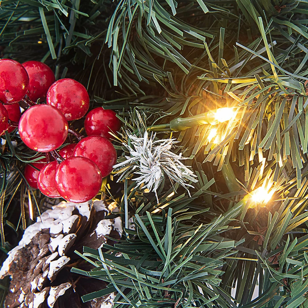 Joiedomi Frosted Urn Filler With Cones & Red Berries 4 Joiedomi Frosted Urn Filler With Cones & Red Berries