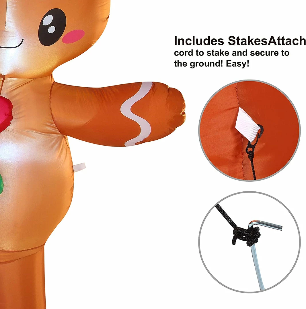 Joiedomi 6ft Two Gingerman With Ice Cream Inflatable Inflatables 3 Joiedomi 6ft Two Gingerman With Ice Cream Inflatable Inflatables