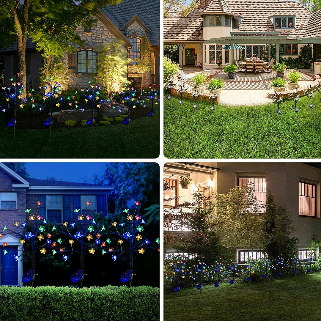 Joiedomi 2 Packs Cherry Blossom Multi-Color Stake Lights Pathway Lights 5 Joiedomi 2 Packs Cherry Blossom Multi-Color Stake Lights Pathway Lights