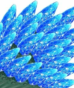 Joiedomi 50.5 Ft 150 Counts Of Blue C6 LED Green Wire Light Set All Holiday Decor