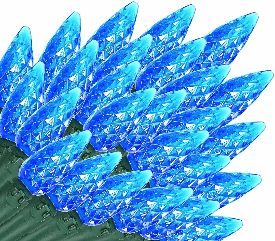 Joiedomi 50.5 Ft 150 Counts Of Blue C6 LED Green Wire Light Set All Holiday Decor 1 Joiedomi 50.5 Ft 150 Counts Of Blue C6 LED Green Wire Light Set All Holiday Decor