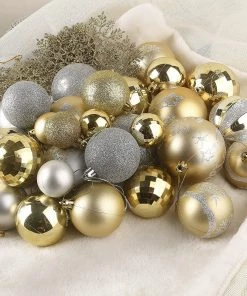 Joiedomi 88 Pcs Gold & Silver Christmas Ornaments All Holiday Decor