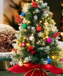 Joiedomi All Holiday Decor 2 Pack Of 24 Flocked Prelit Tabletop Christmas Tree 11 Joiedomi All Holiday Decor 2 Pack Of 24 Flocked Prelit Tabletop Christmas Tree