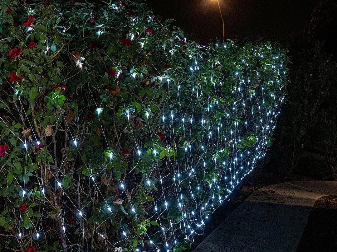 Joiedomi 100 LED Clear Wire Net Lights Cool White 2 Joiedomi 100 LED Clear Wire Net Lights Cool White