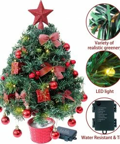 Joiedomi All Holiday Decor 20" Tabletop Christmas Tree Prelit