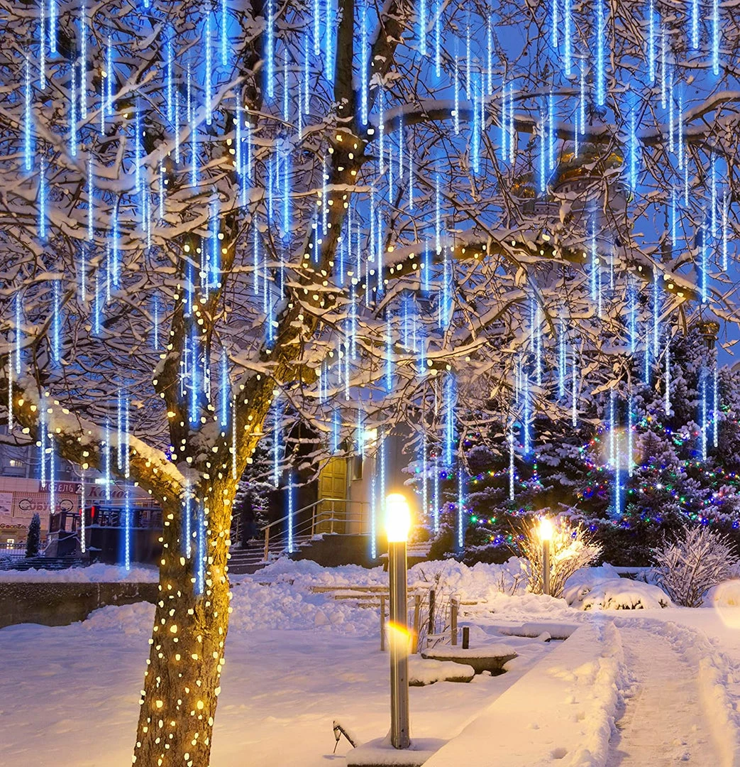 Joiedomi 540 LEDs Christmas Lights Meteor Shower Lights, Blue 1 Joiedomi 540 LEDs Christmas Lights Meteor Shower Lights, Blue