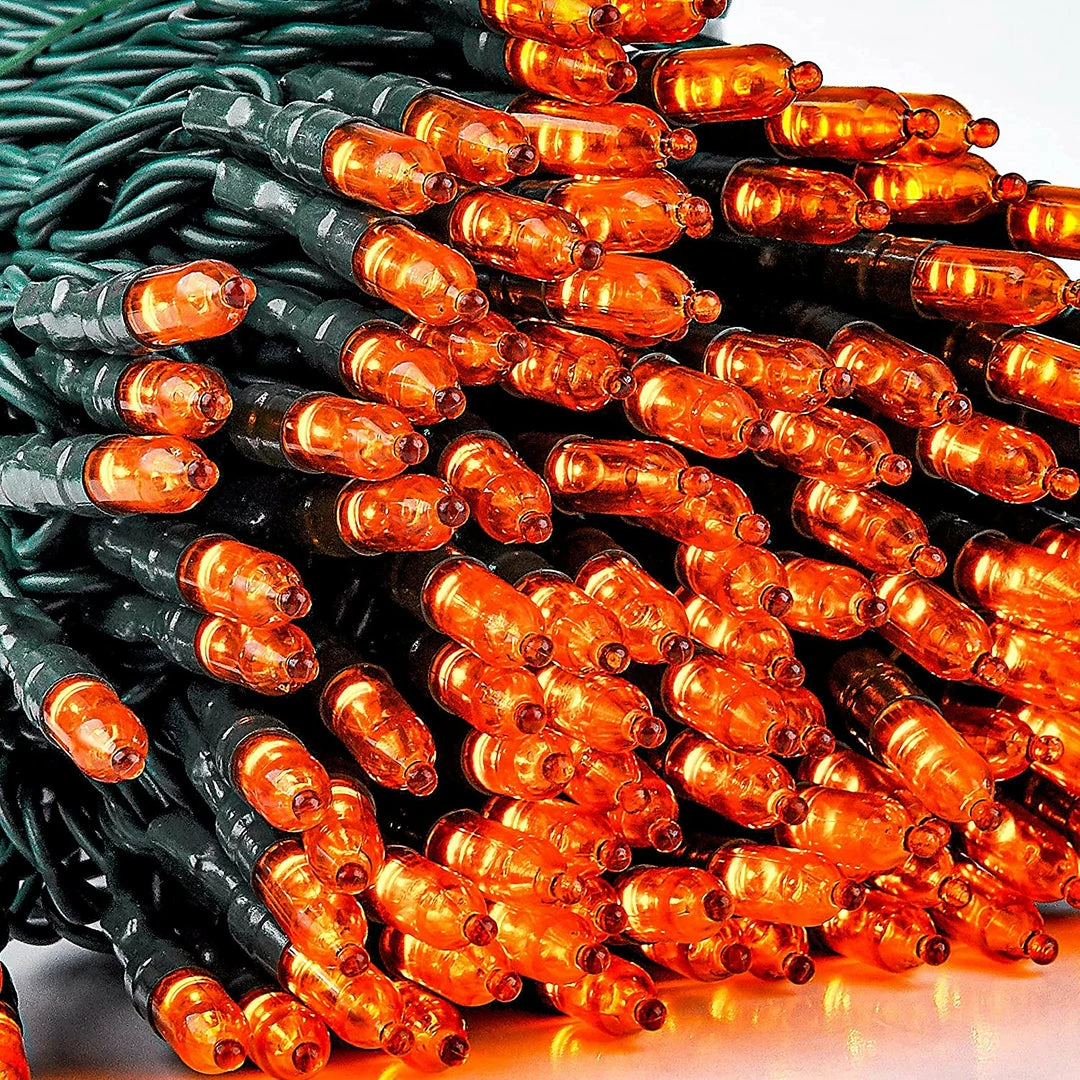 Joiedomi 108.6 Ft 300 Counts Of Orange LED 8 Modes Green Wire Long Light Set All Holiday Decor 2 Joiedomi 108.6 Ft 300 Counts Of Orange LED 8 Modes Green Wire Long Light Set All Holiday Decor