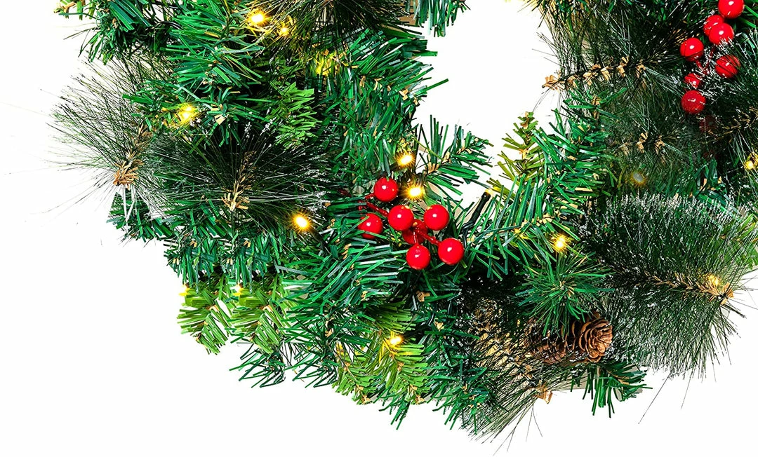 Joiedomi 20¡± Artificial Christmas Wreath Prelit With 15¡± Hanger 4 Joiedomi 20¡± Artificial Christmas Wreath Prelit With 15¡± Hanger