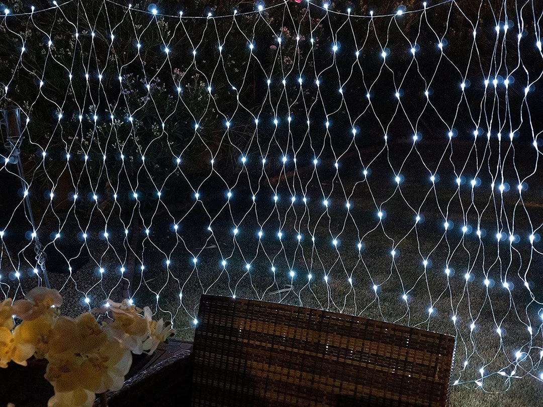 Joiedomi 100 LED Clear Wire Net Lights Cool White 4 Joiedomi 100 LED Clear Wire Net Lights Cool White