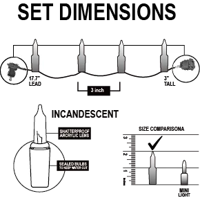 Joiedomi 3 Set Of 100-Count Clear Green Wire Christmas Lights 7 Joiedomi 3 Set Of 100-Count Clear Green Wire Christmas Lights
