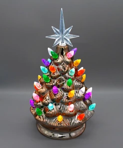 Joiedomi All Holiday Decor 9¡± Gold Ceramic Christmas Tree
